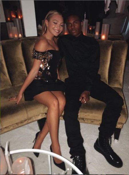 Maddie Ziegler and Kailand Morris looking cozy together at a party